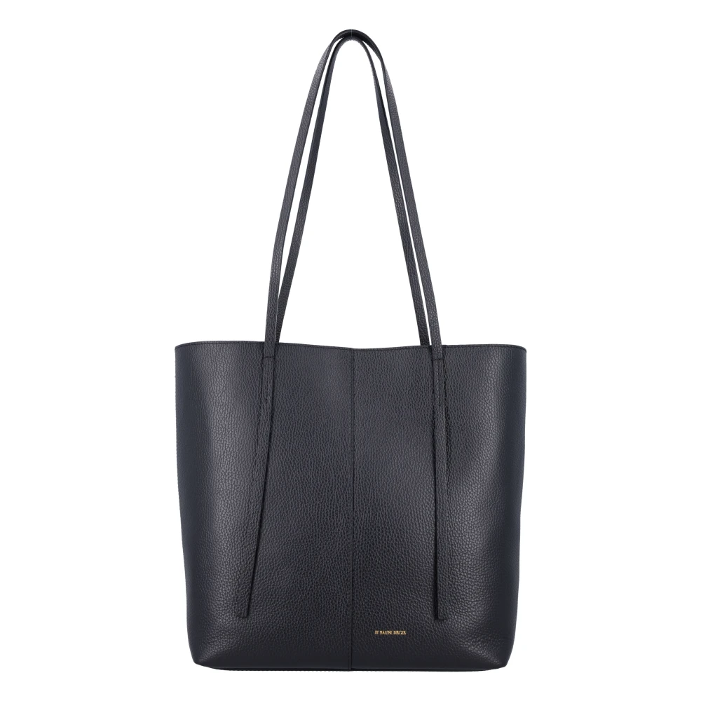 By Malene Birger Zwarte Leren Tote Tas By Herenne Birger Black Dames