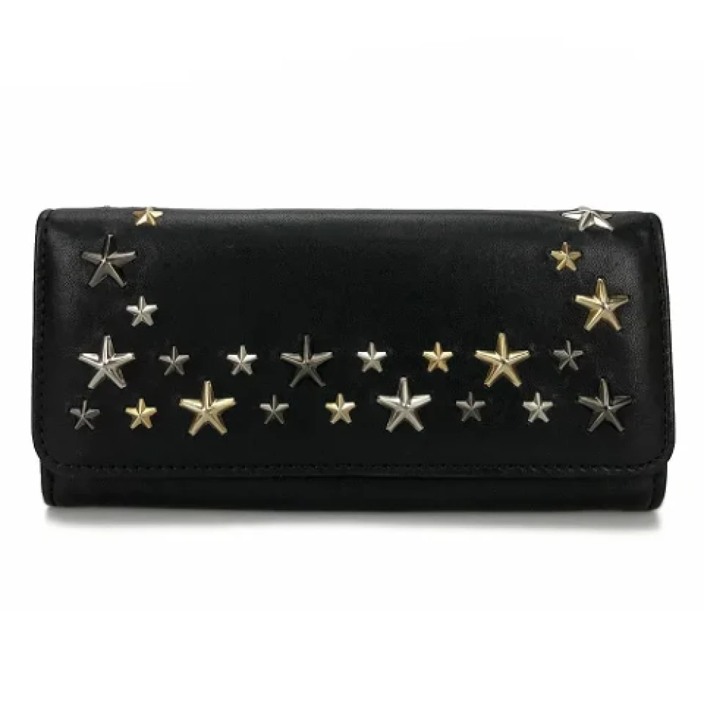 Jimmy Choo Pre-owned Leather wallets Black Dames