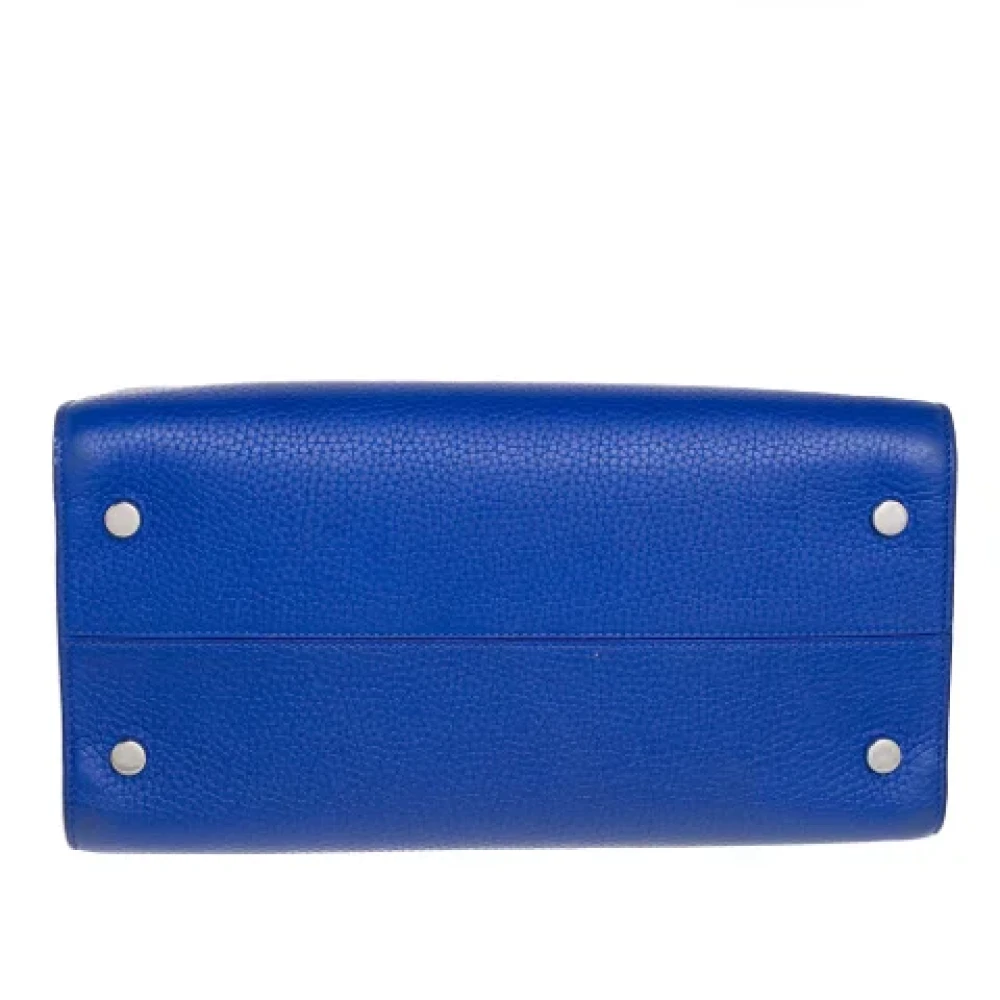 Dior Vintage Pre-owned Leather totes Blue Dames