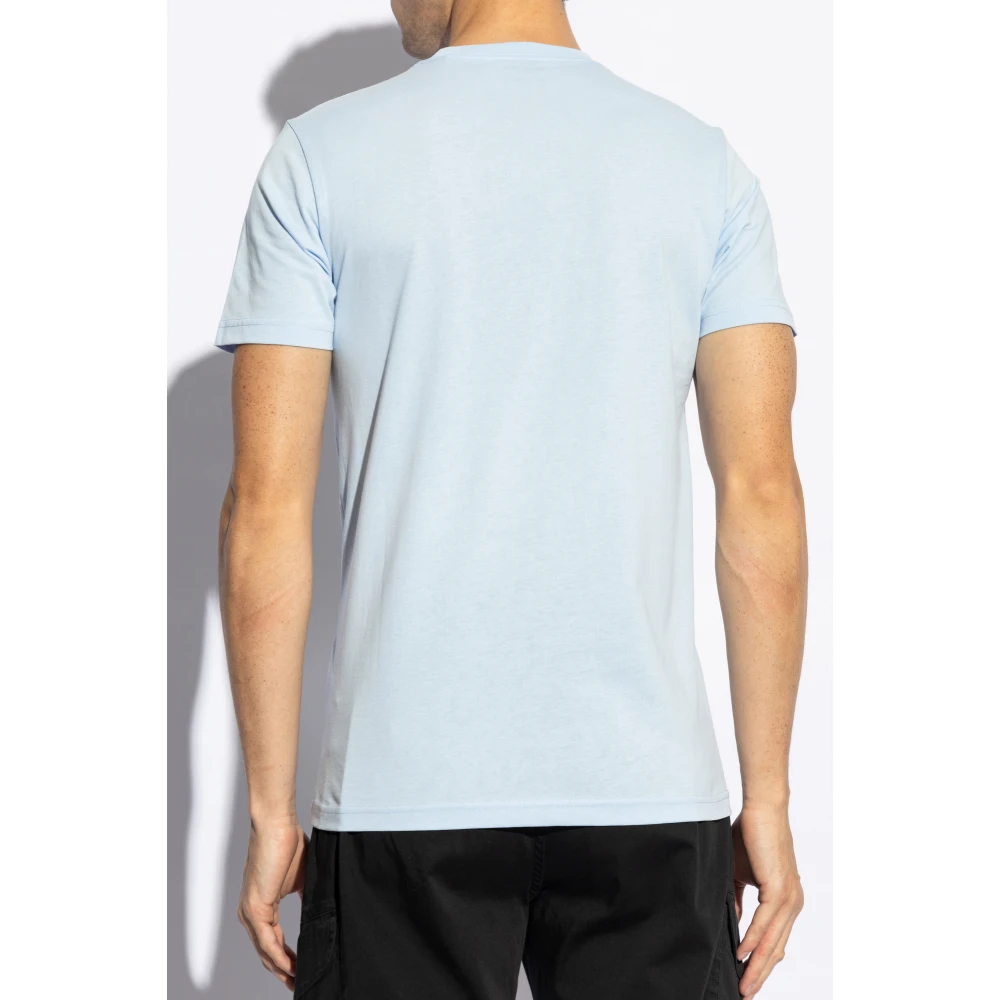 PS By Paul Smith Bedrukt T-shirt Blue Heren