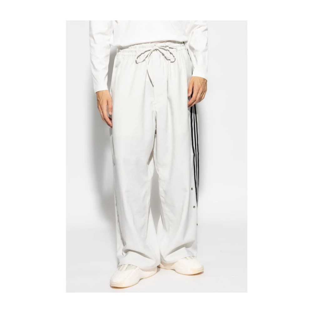 Y-3-Stripes Wijde Sportbroek Gray Heren