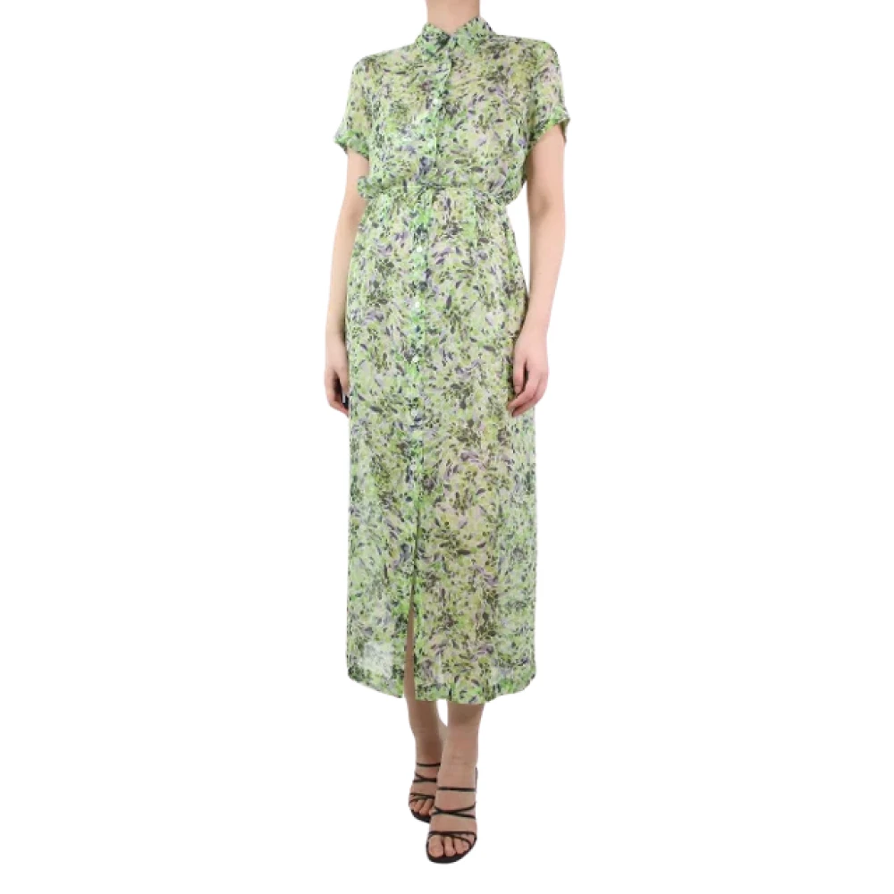 Dries van Noten Pre-owned Silk dresses Green Dames