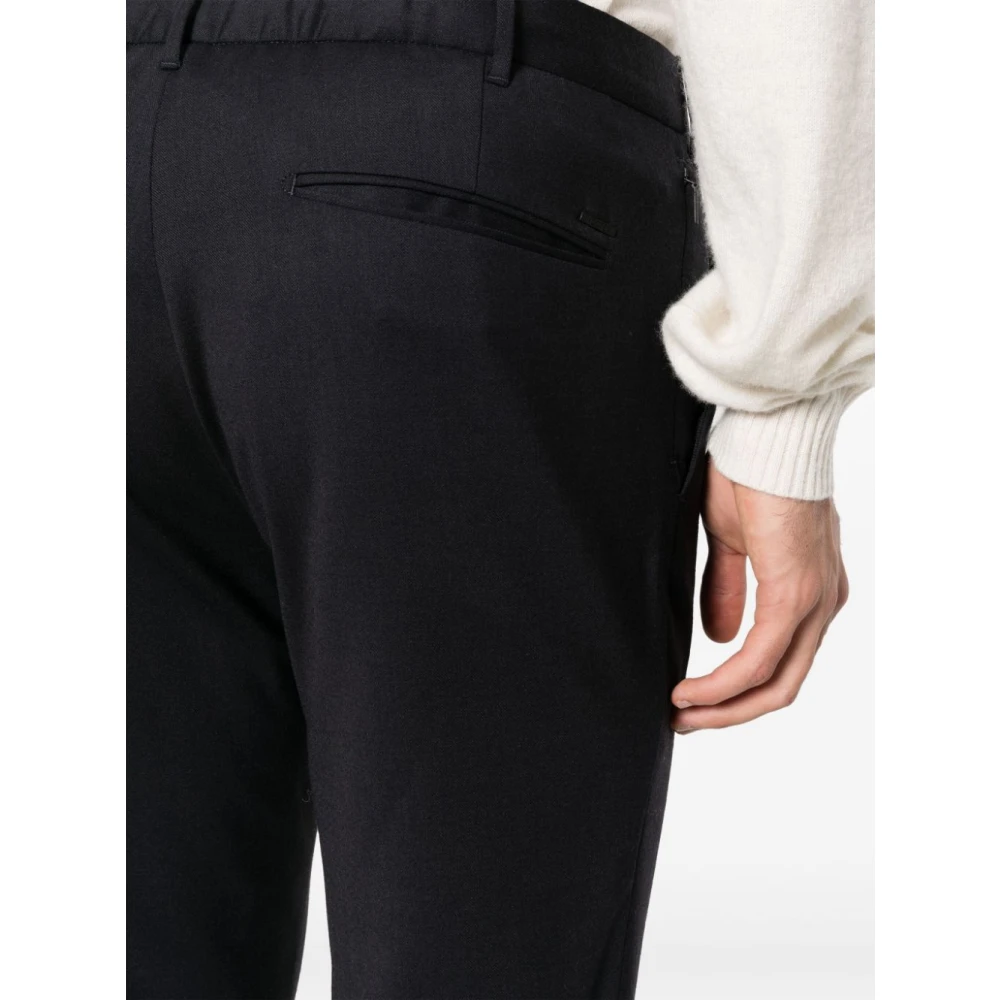 Incotex Navy Chino Broek met Elastische Boorden Blue Heren
