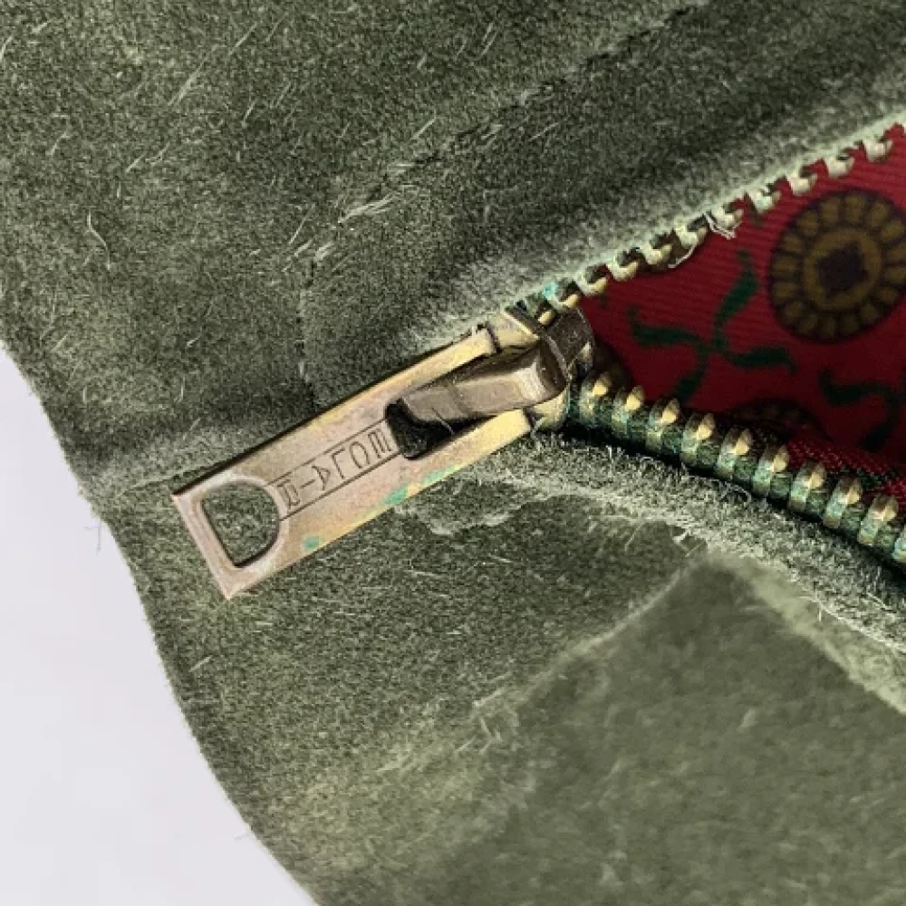 Hermès Vintage Pre-owned Suede travel-bags Green Dames