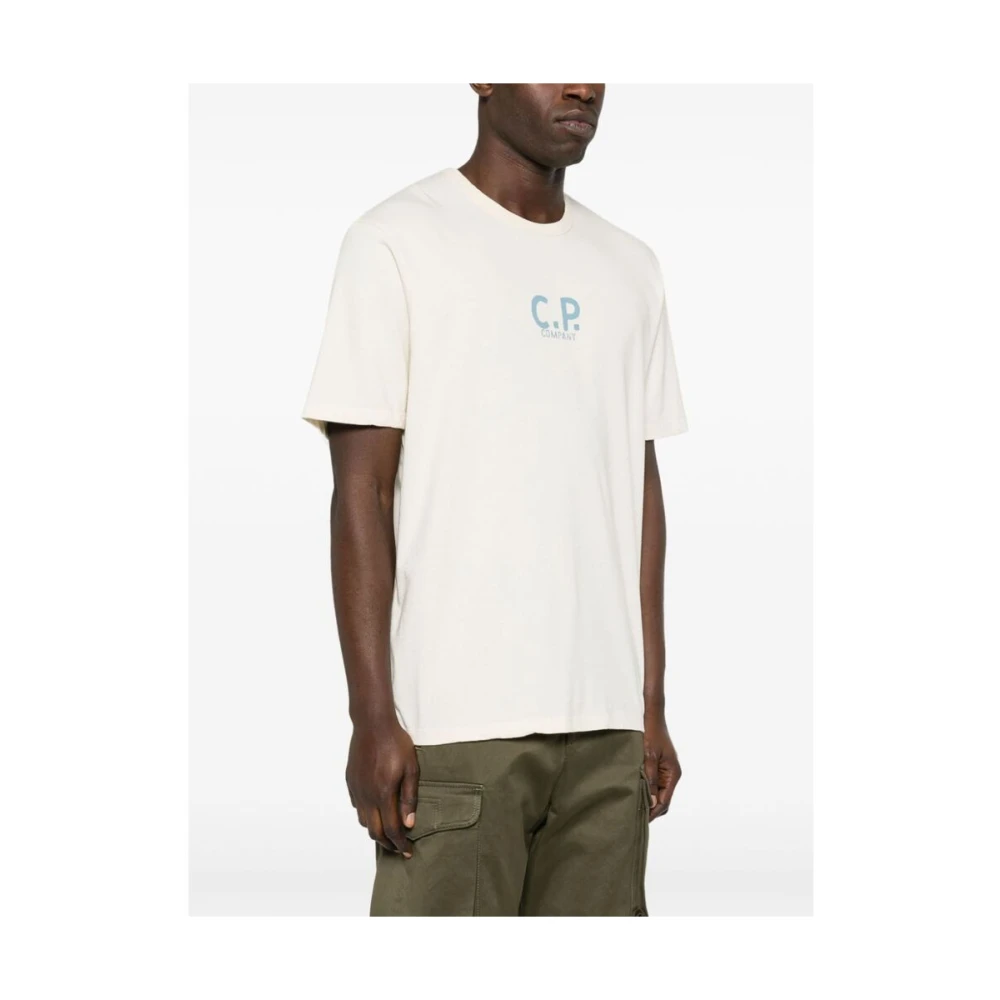 C.P. Company Beige T-shirt met Logo Print Beige Heren