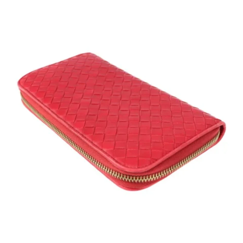 Bottega Veneta Vintage Pre-owned Leather wallets Red Dames