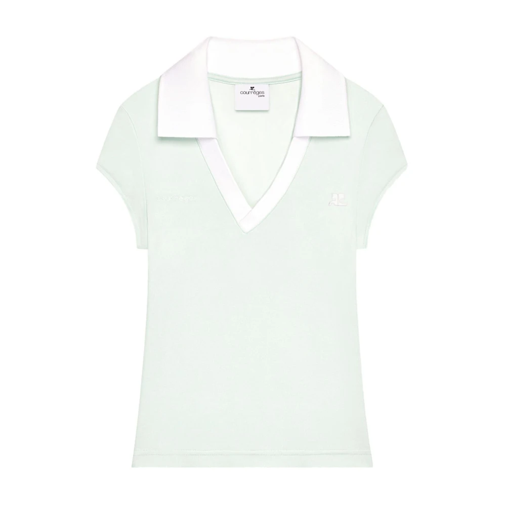 Courrèges Women's Blue Courreges Pre T-Shirts And Polos Clear - Polo Shirts - M - Tops
