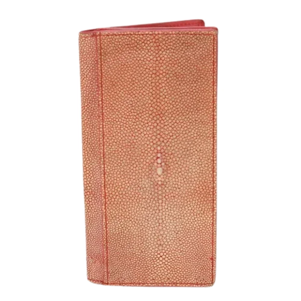 Bottega Veneta Vintage Pre-owned Leather wallets Orange Heren
