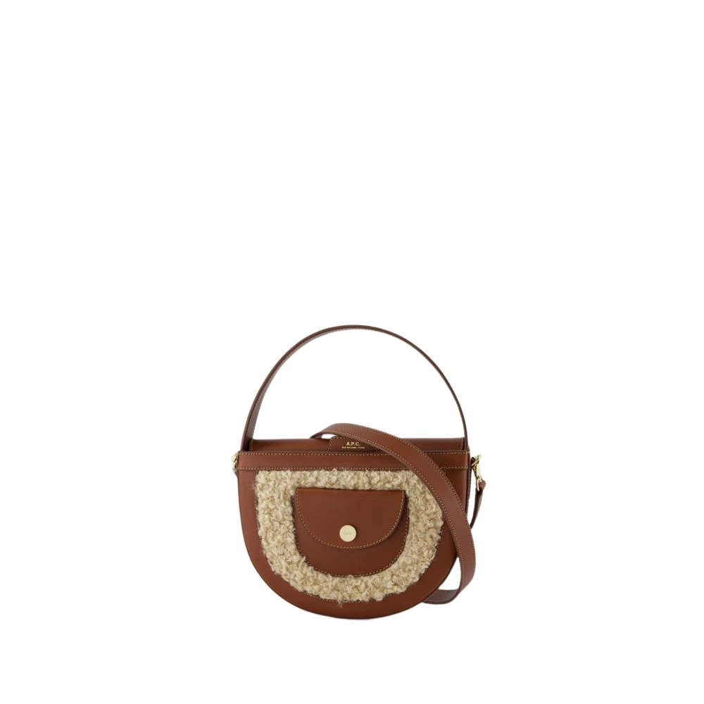 A.p.c. Kleine Hazelnoot Crossbody Tas met Verstelbare Band Brown Dames