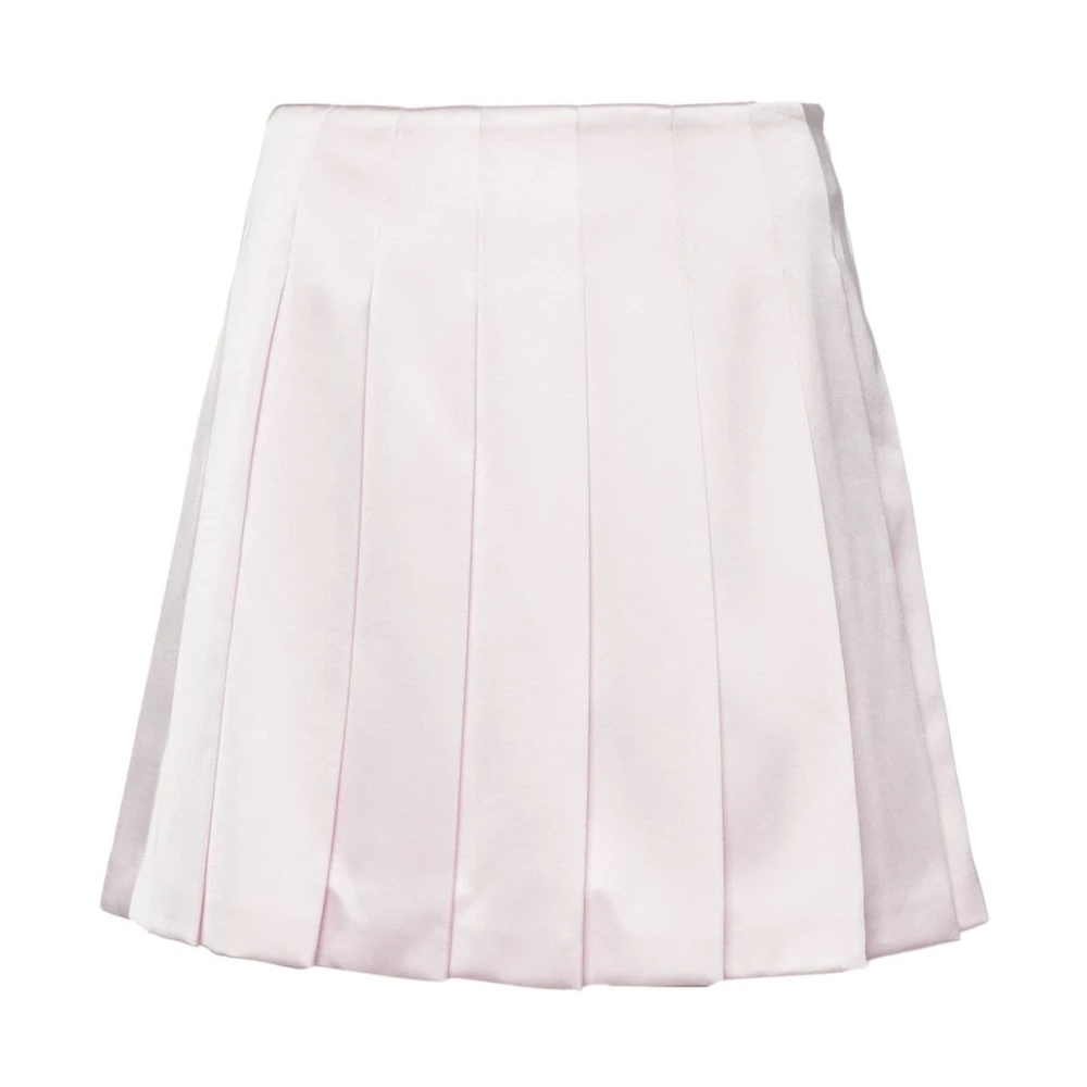 Self Portrait Geplooide Flare Rok Rosa Aw24 Pink Dames