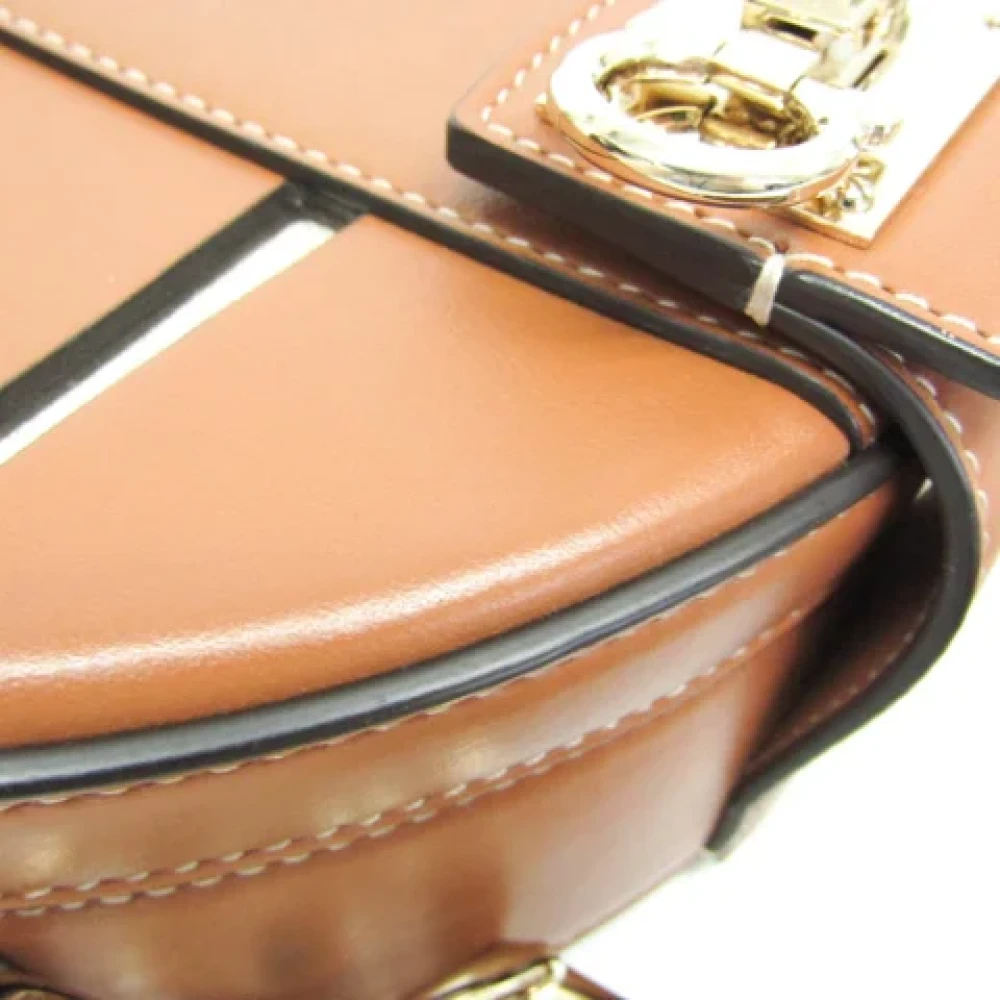 Salvatore Ferragamo Pre-owned Leather handbags Brown Dames