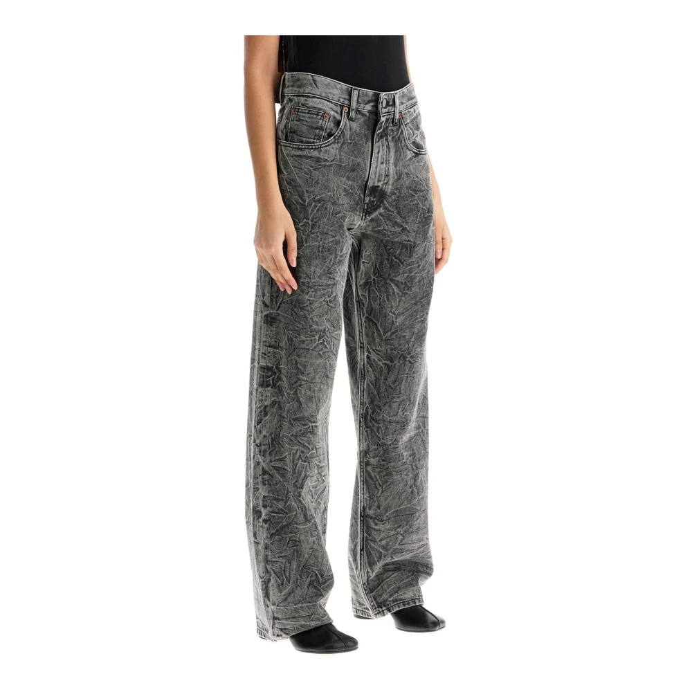 MM6 Maison Margiela Gedistresseerde wijde pijp spijkerbroek Gray Dames