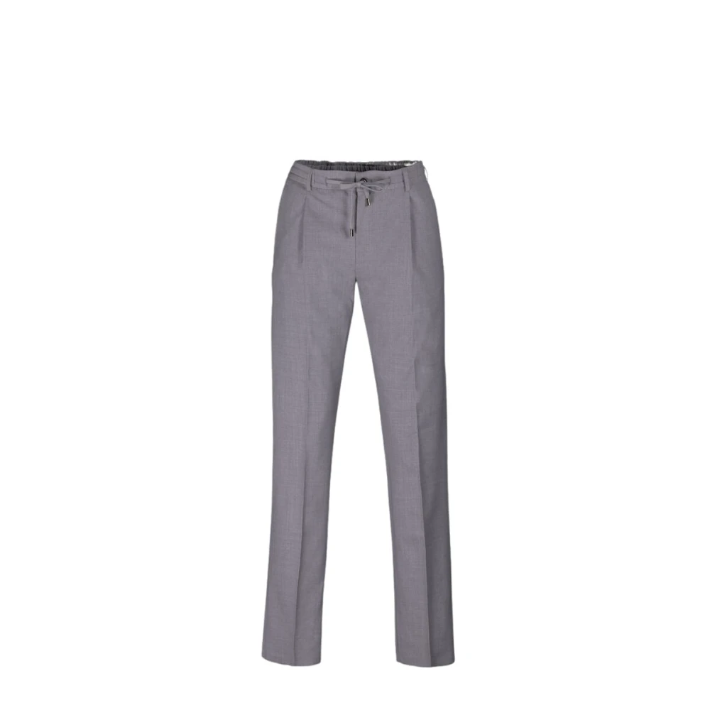 Moorer Australische Wol Stretch Broek Gray Heren
