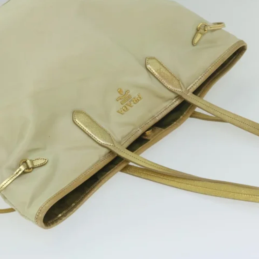Prada Vintage Pre-owned Nylon totes Beige Dames