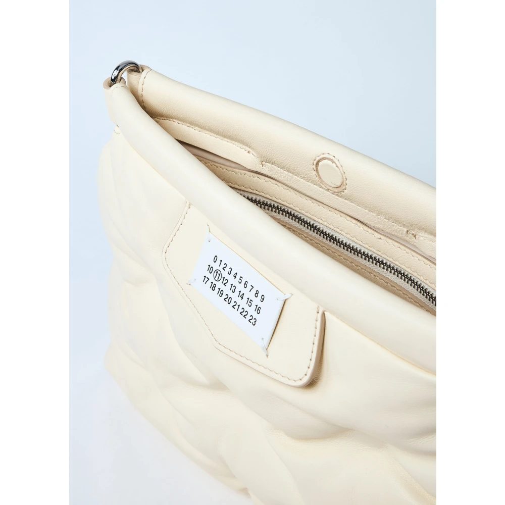Maison Margiela Klassieke leren clutch met band White Dames