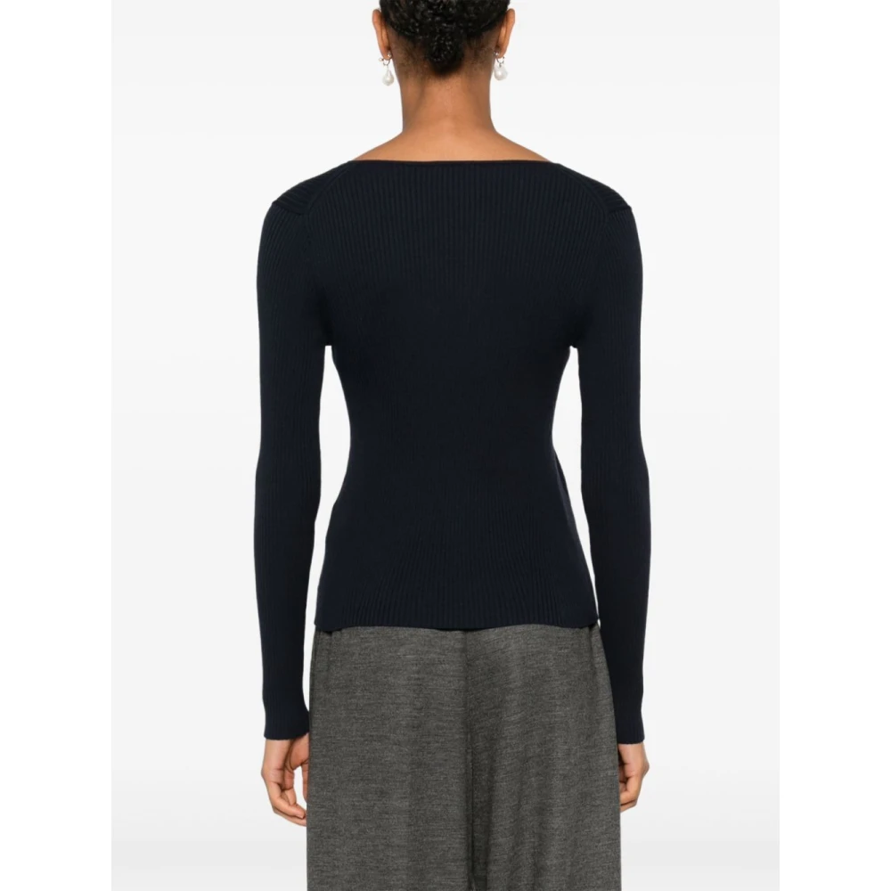 P.a.r.o.s.h. Blauwe Gebreide Top Blue Dames