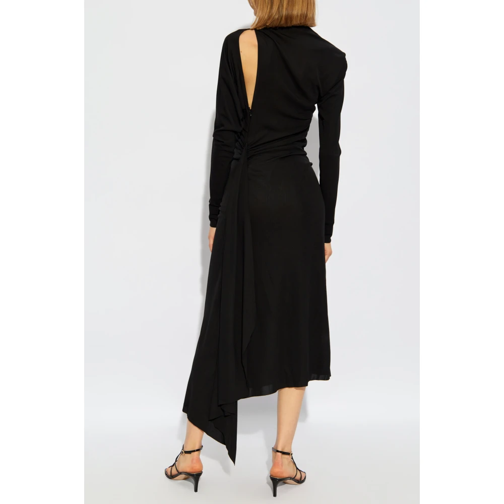 Victoria Beckham Gedrapeerde Jurk Black Dames