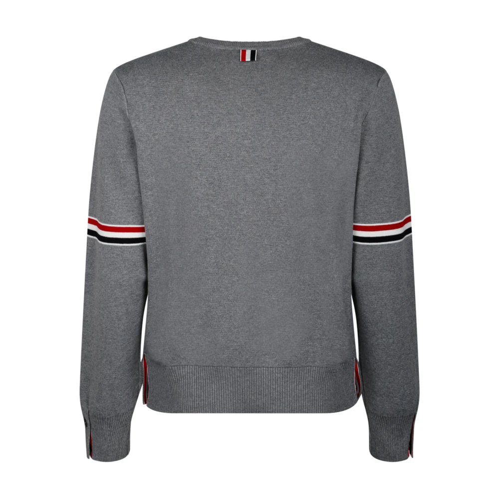 Thom Browne Milano Stripe Pullover Sweater Gray Heren