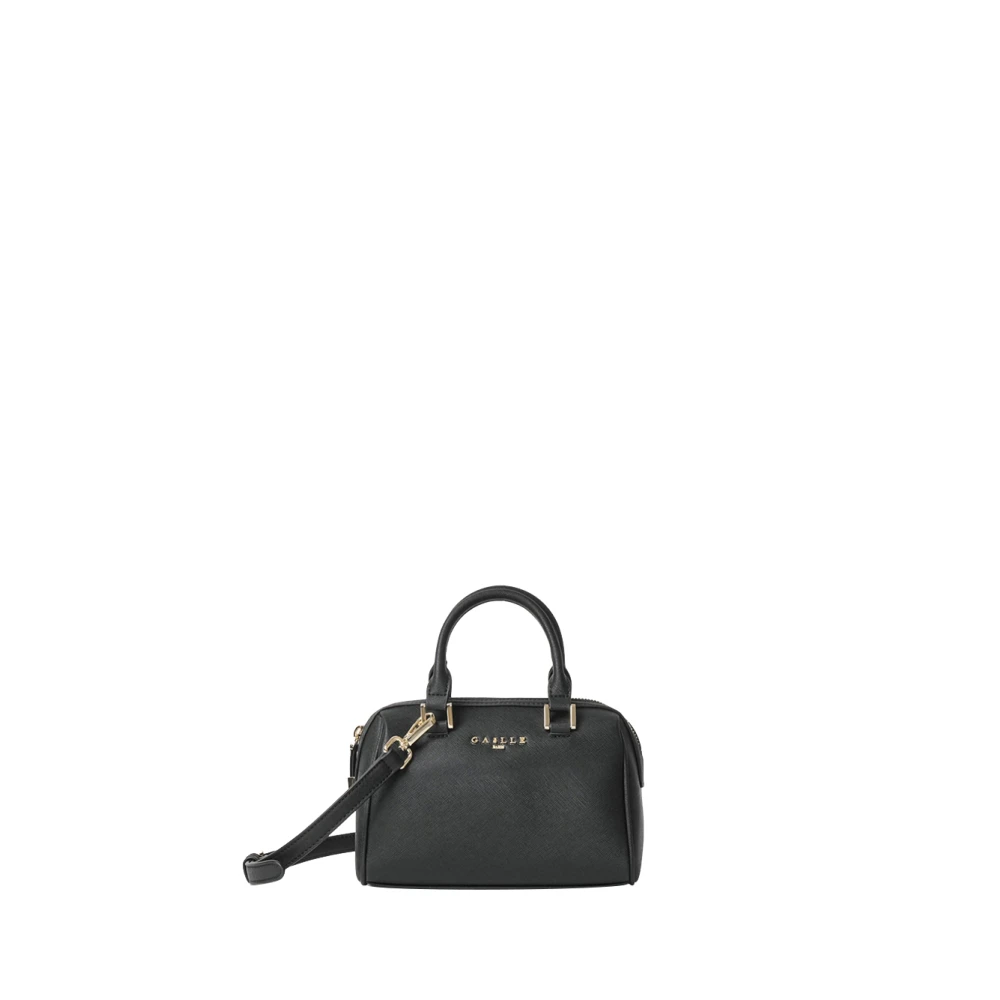 Gaëlle Paris Elegante Zwarte Leren Handtas Black Dames