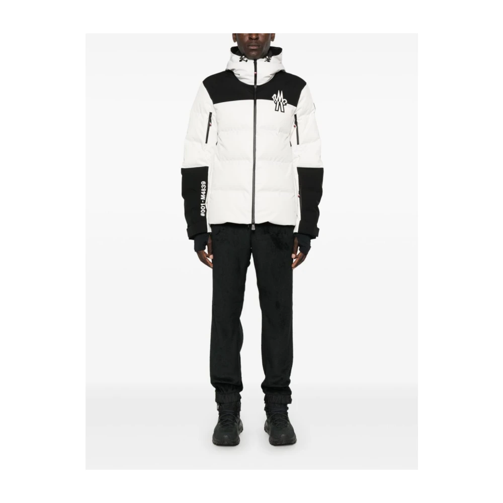 Moncler Gewatteerde Waterdichte Kleurblok Jas White Heren