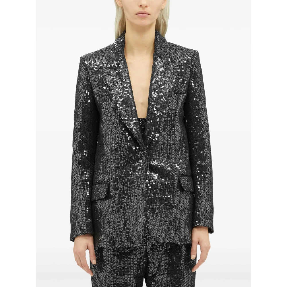 Msgm Stijlvolle Jas voor Mannen en Vrouwen Black Dames