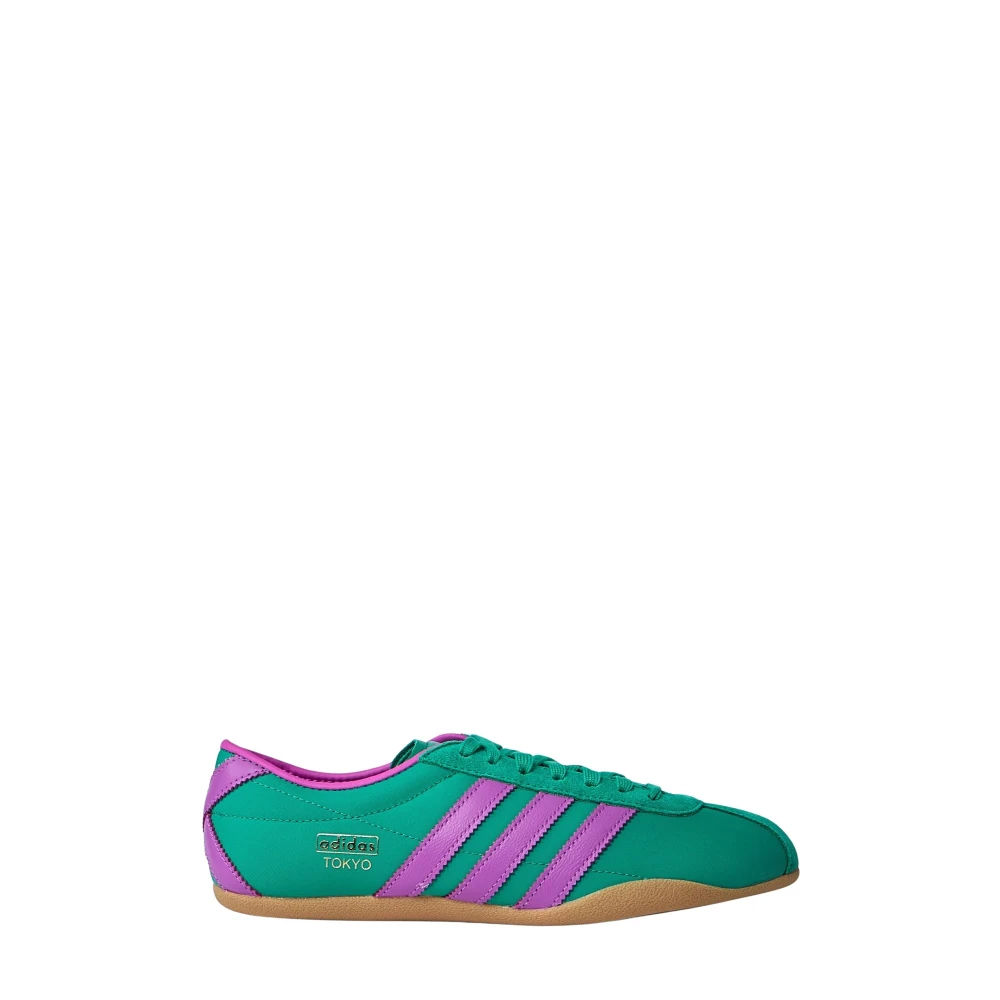 Adidas Women's Green Suede Tokyo Trainers With Logo Motif - Skateboarding - 8 Uk - Sport