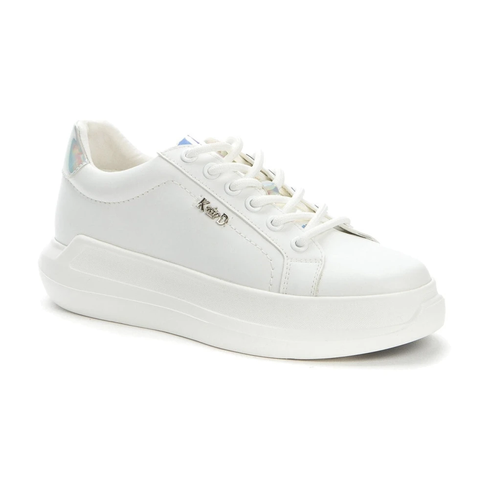 Keddo Witte Casual Veterschoenen voor Vrouwen Dames Schoenen
