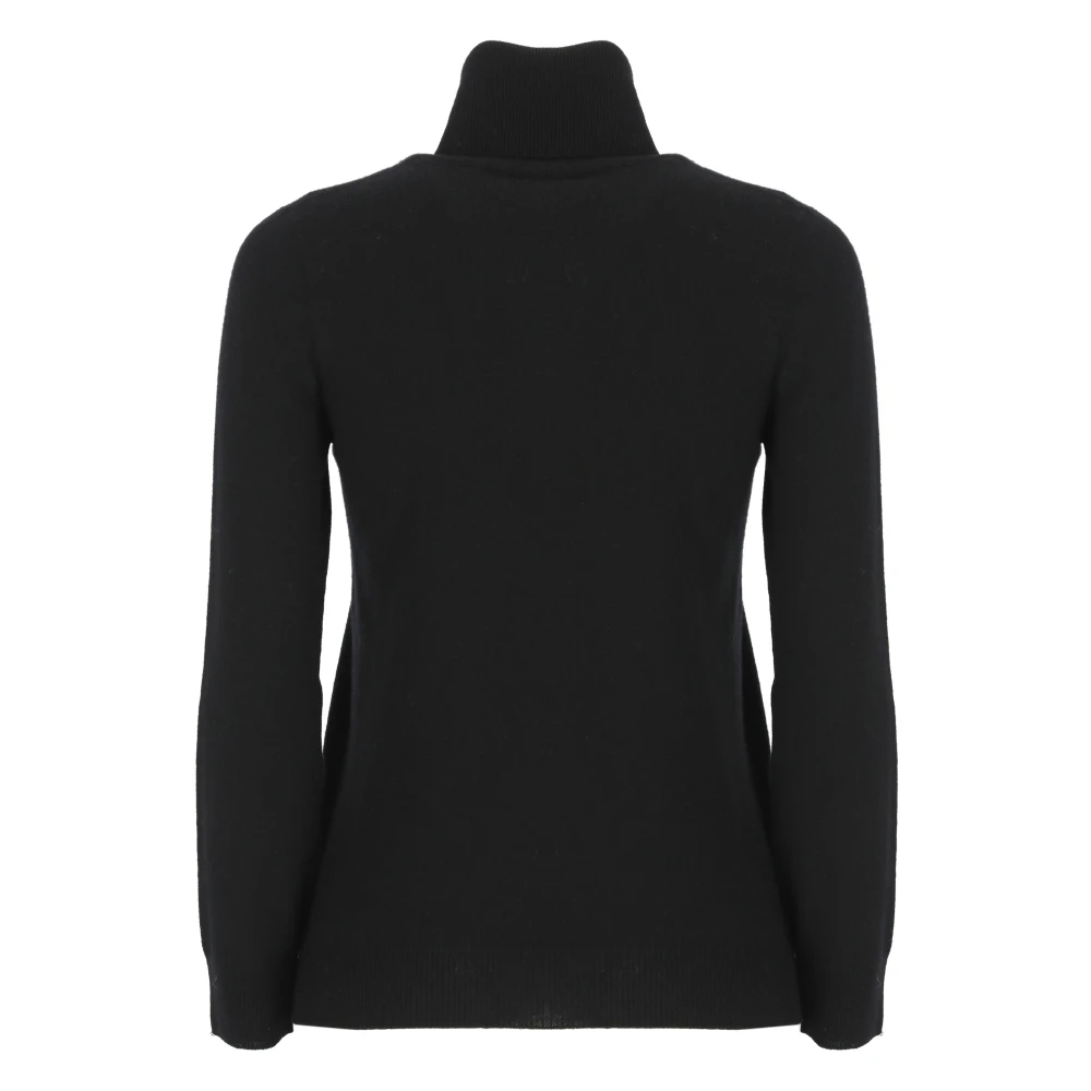 Kangra Zwarte Kasjmier Coltrui Trui Black Dames