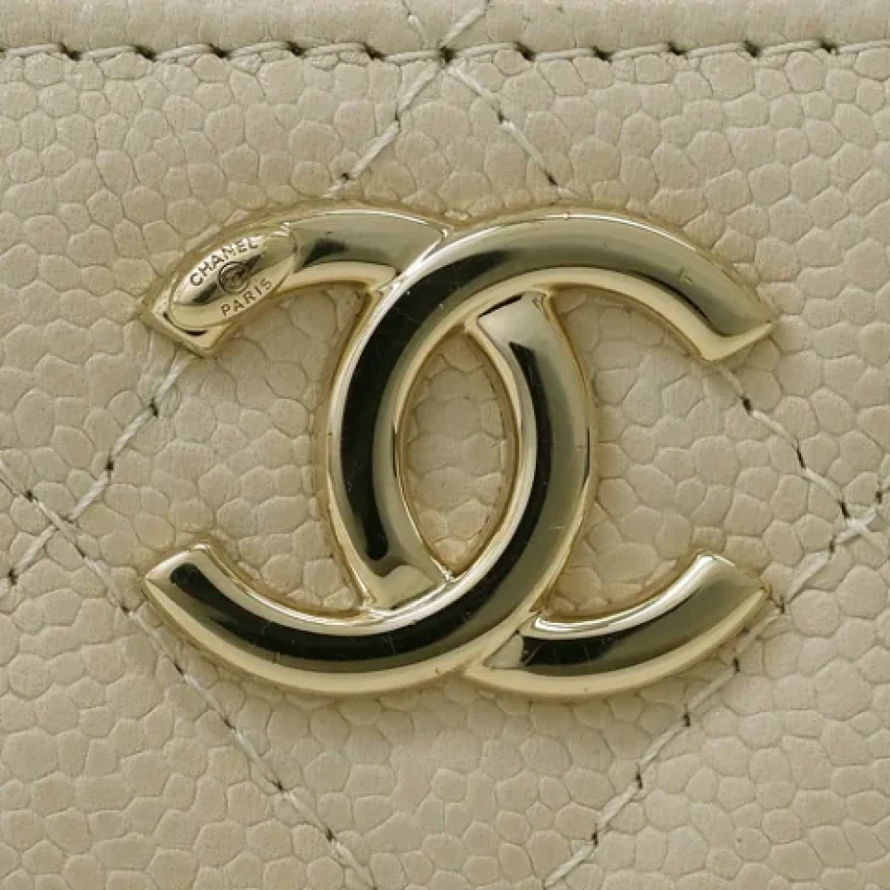 Chanel Vintage Pre-owned Leather chanel-bags Beige Dames