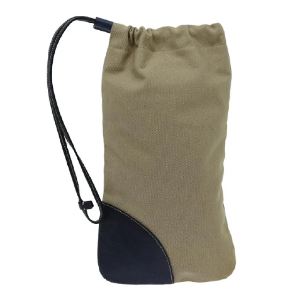 Prada Vintage Pre-owned Canvas pouches Beige Dames