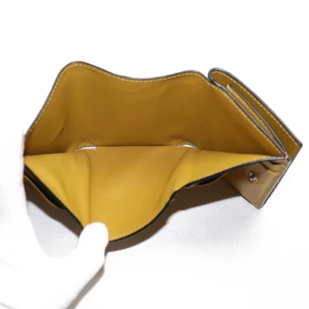 Loewe Pre-owned Leather wallets Yellow Dames