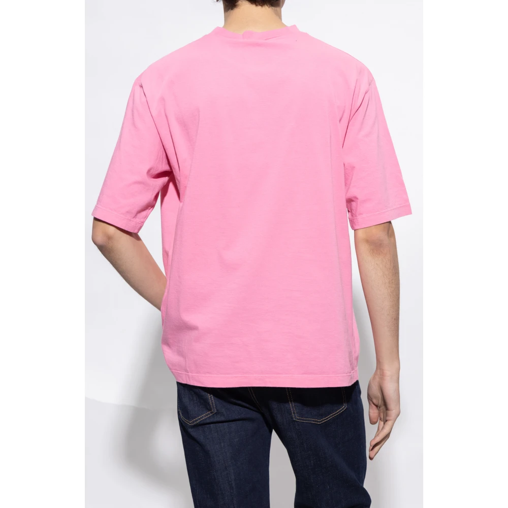 Dsquared2 T-shirt met logo Pink Heren