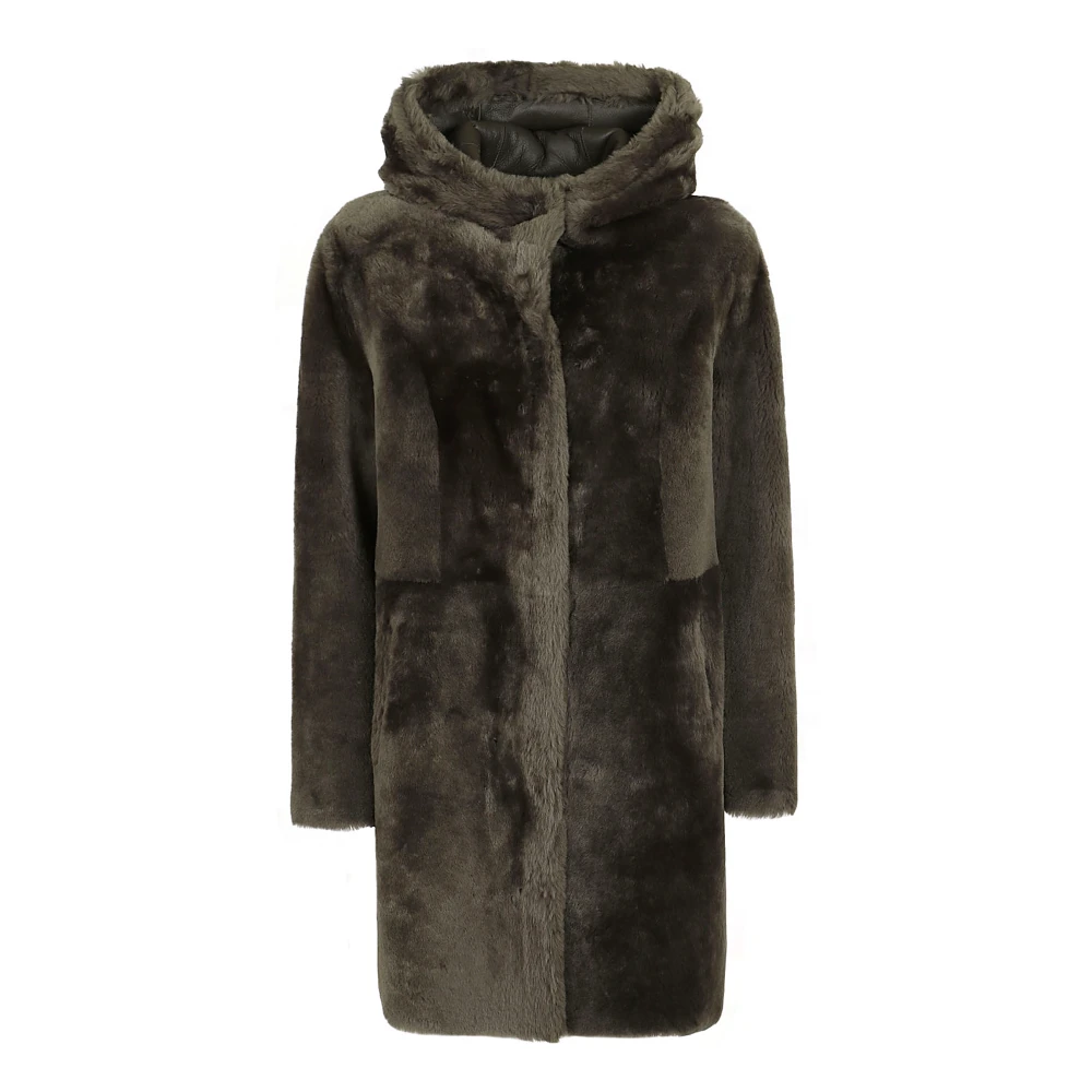 Arma Chique Leren Jas Nude Neutrals Green Dames