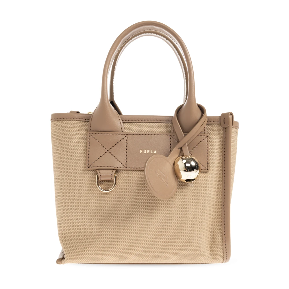 Furla Vrouw Beige Tassen Dames, One Size, Leer, Divide Mini Bag