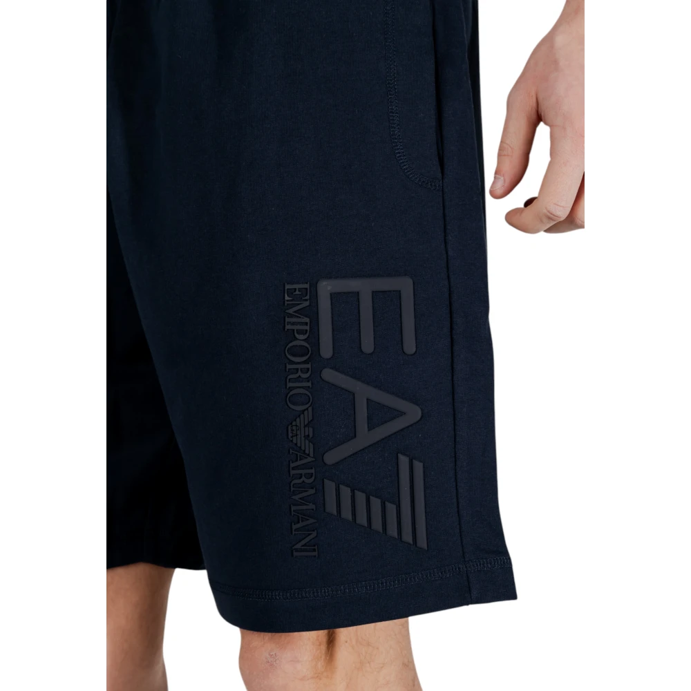 Emporio Armani EA7 Sportieve Bermuda Shorts voor Mannen Blue Heren