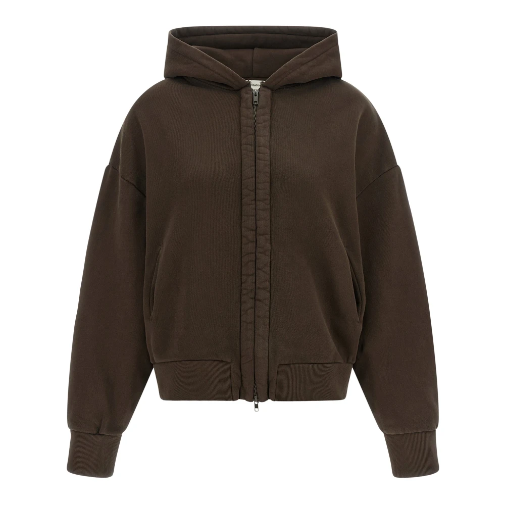 Entire Studios Donna Marrone Thermal Hoodie - Woman Sweatshirts Xxl - Immagine 2