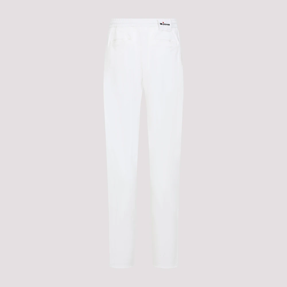 Kiton Witte Stijlvolle Broek Verhoog Garderobe White Heren