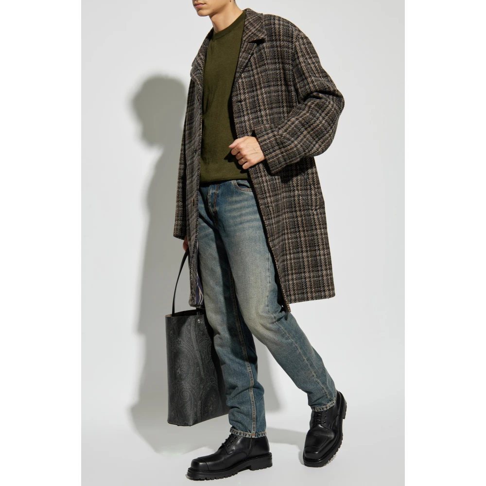 ETRO Geruite jas Gray Heren