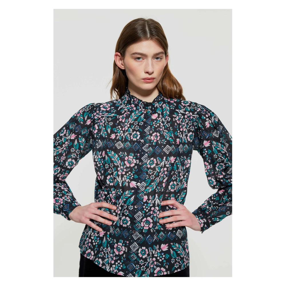 Antik batik Bloemenprint blouse Multicolor Dames