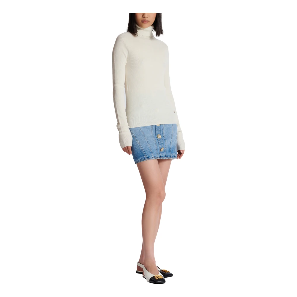 Balmain Gebreide coltrui Beige Dames