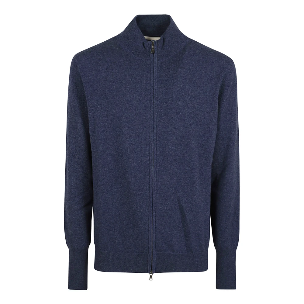 Ballantyne Luxe Blauwe Kasjmier Trui Aw24 Blue Heren