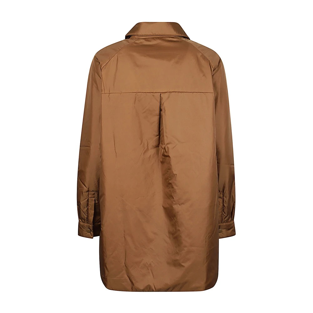 Aspesi Donker beige gewatteerd overhemd met klassieke kraag Brown Dames