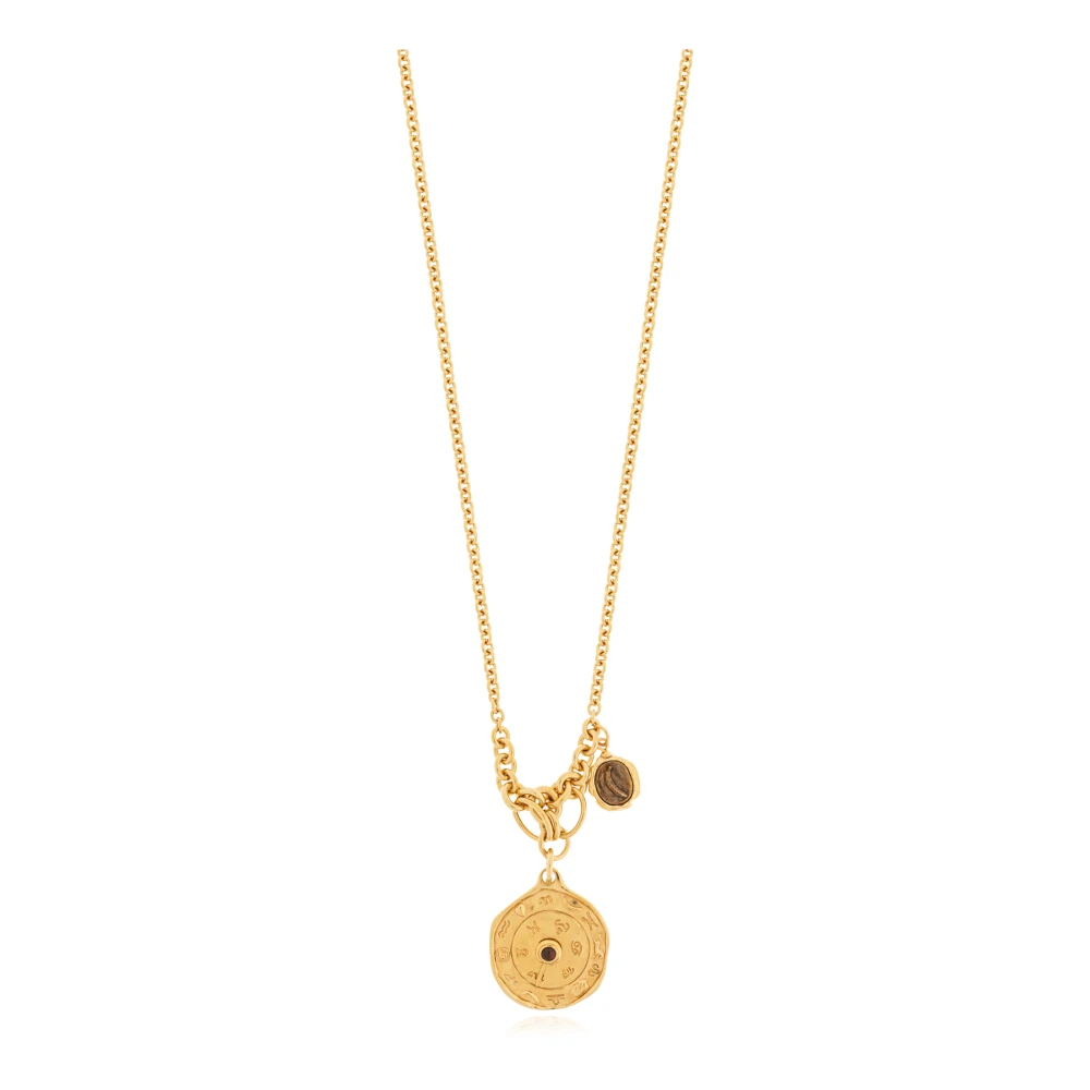 Chloé Femme Jaune Accessoires, Taille: One Size Medals Pendant Necklace