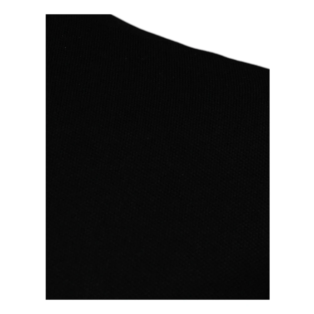 Versace Zwarte Polo T-shirt met kraag en knoopsluiting Black Heren