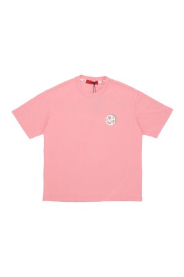 t-shirt-rose-bebe-avec-embleme-manches-courtes