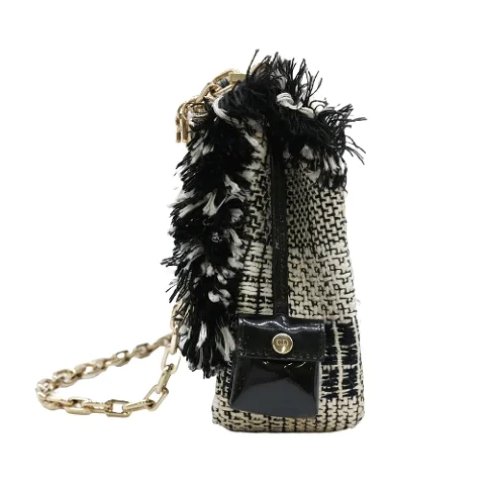 Dior Vintage Pre-owned Fabric shoulder-bags Black Dames