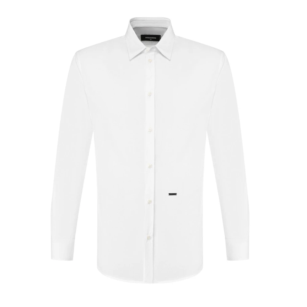 Dsquared2 Stijlvolle Witte Katoenen Overhemd voor Heren White Heren