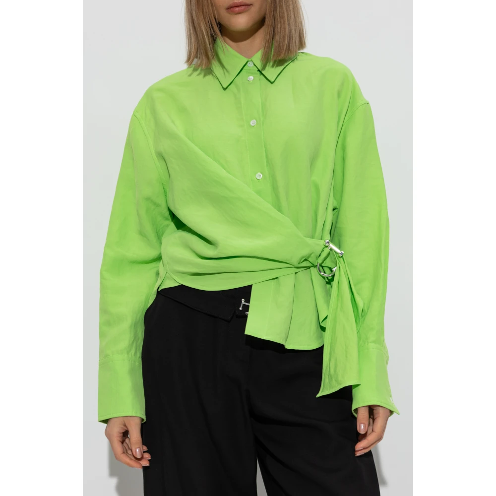 JW Anderson Shirt met applicatie Green Dames