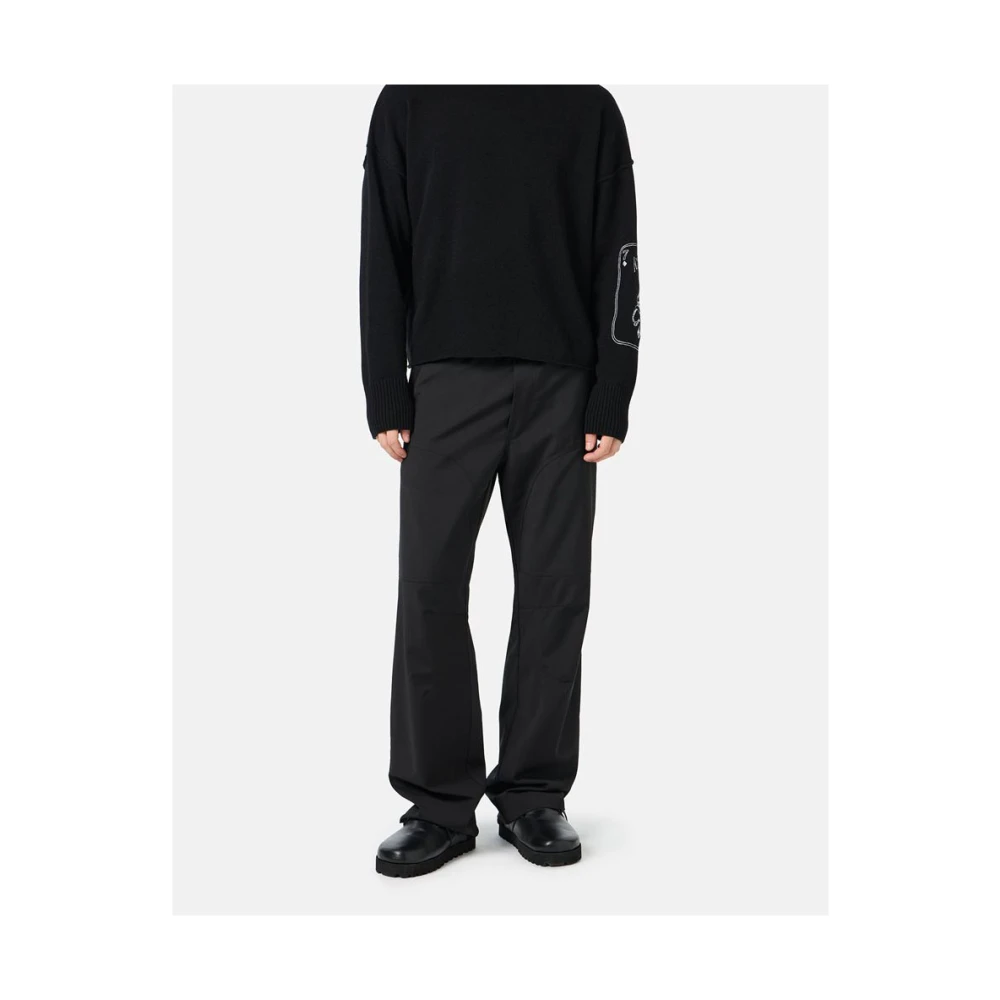 Iceberg Trui met ronde hals en geborduurd logo Black Heren