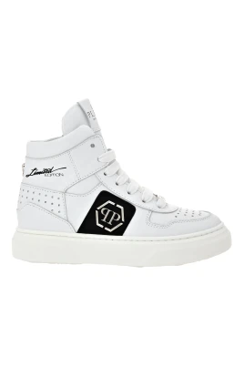 Leather Hi-Top Sneakers Hexagon